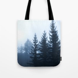 Mystic #atmospheric spruce forest Tote Bag