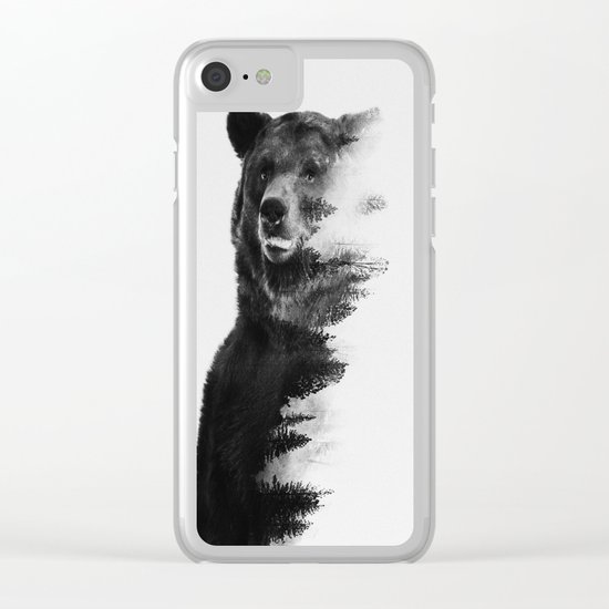 Observing Bear Clear iPhone Case