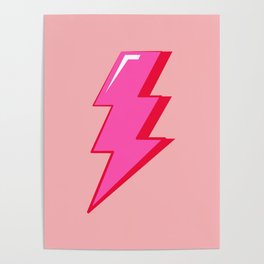 Lightning Bolt Art Aesthetic Poster