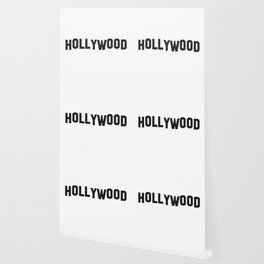 Hollywood Black Sign  Wallpaper