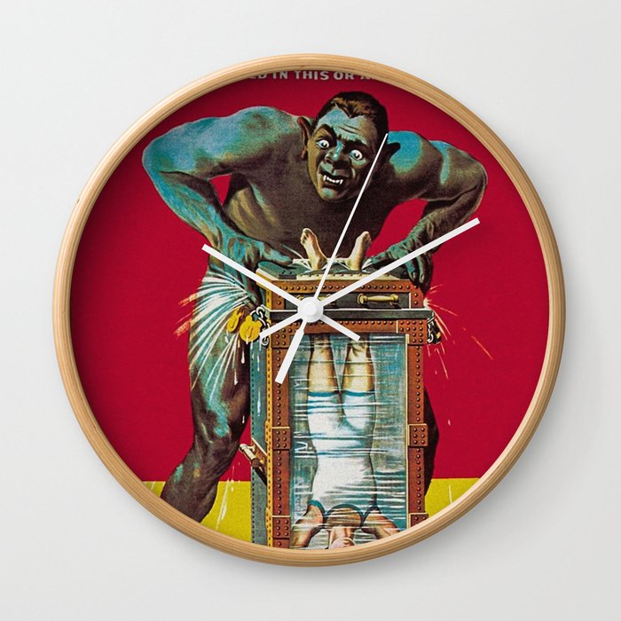 Vintage Houdini Magic poster Wall Clock