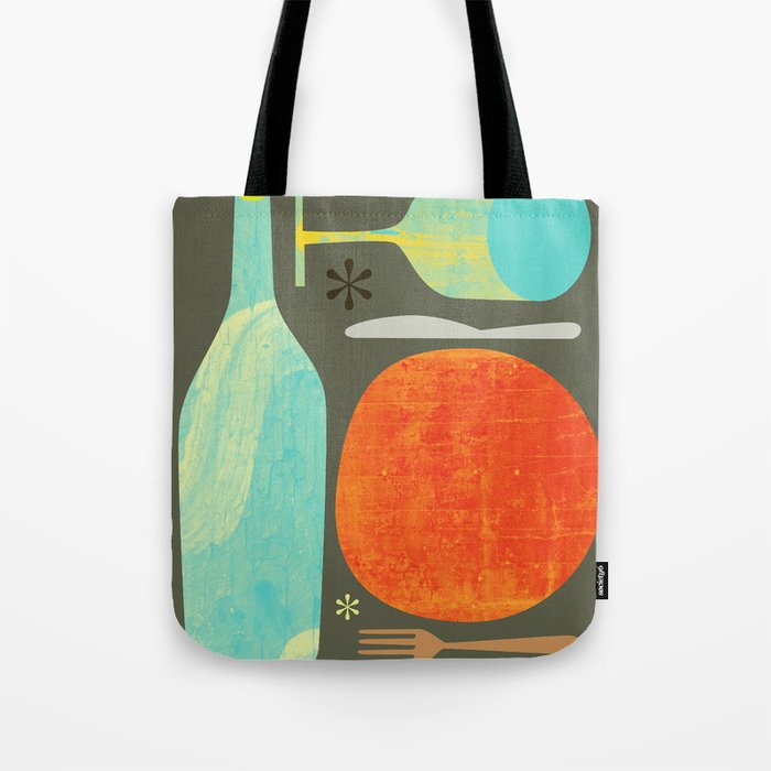 Wine & Dine Kitchen Art Tote Bag