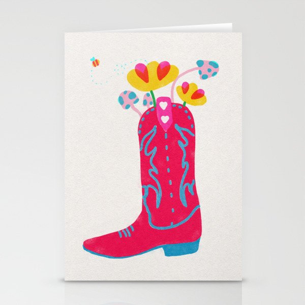 Bloomin' Boot Stationery Cards