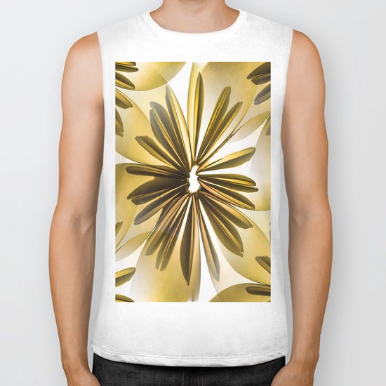 Retro Shiny Flowers Biker Tank
