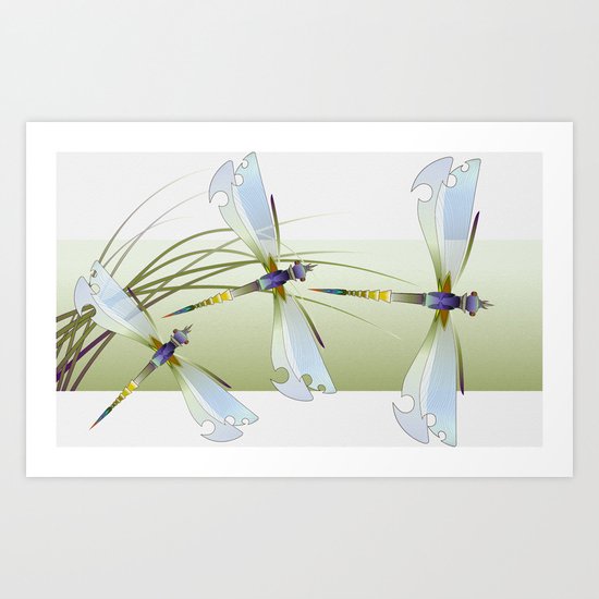 Dragonflies Art Print