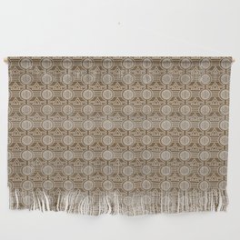Tribal Pattern in Brown Background Wall Hanging