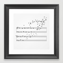 Natural Musical Notes Framed Art Print