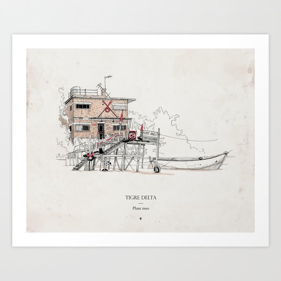 Tigre Delta: Plant Trees Art Print