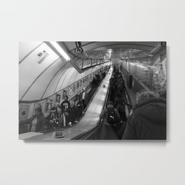 faceless escalators Metal Print | London, Brutalism, Black And White, Architecture, Dark, Escalators, Urban, Creepy, And, Photo 