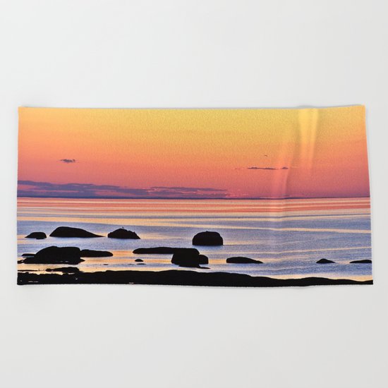 Yellow Skies of Summer Beach Towel