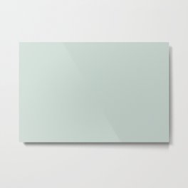 Ultra Pale Pastel Blue Green - Light Aqua Solid Color Parable to Valspar Distant Valley 5002-3A Metal Print