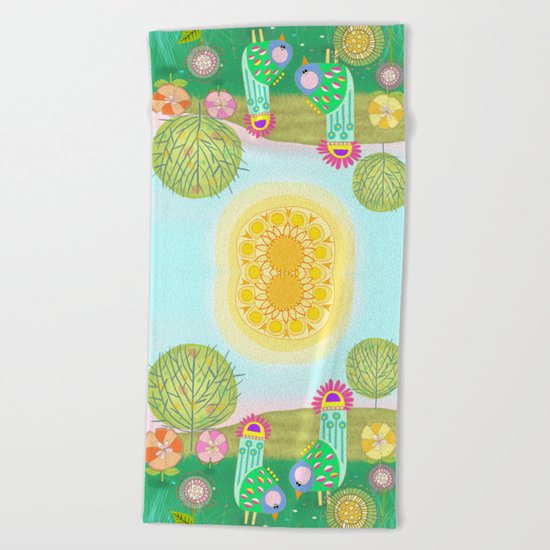 Chelsea Birds Beach Towel