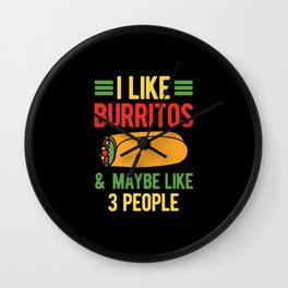 Burrito Funny Wall Clock