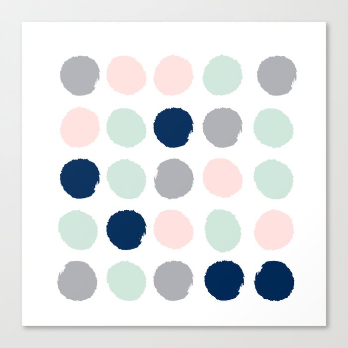 Trendy Color Palette Minimal Painted Dots Polka Dot