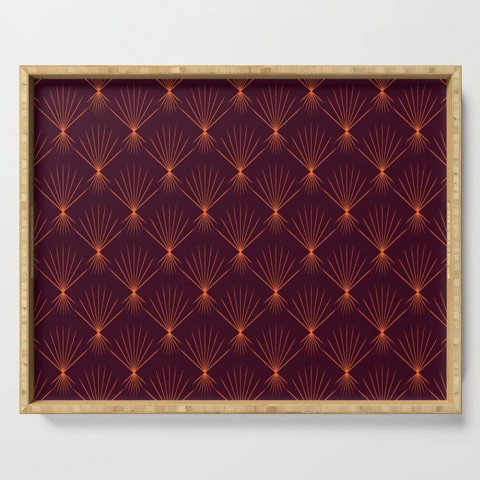 Elegant art deco geometric seamless pattern digital art.  Serving Tray