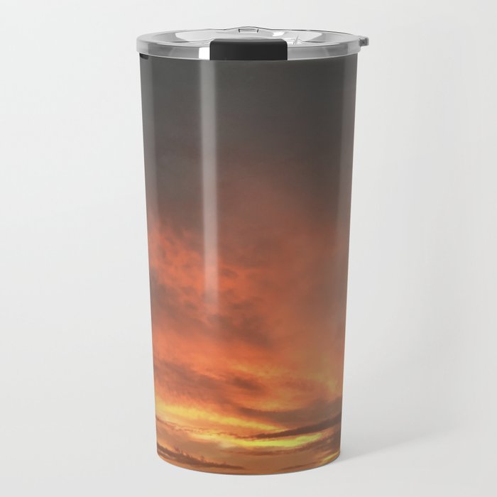 Orange Clouds - Sunsets at The Fly series Travel Mug
