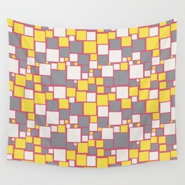Funky Mosaic Pattern V3 Pantone 2021 Colors of the Year and Accent Hues Wall Tapestry