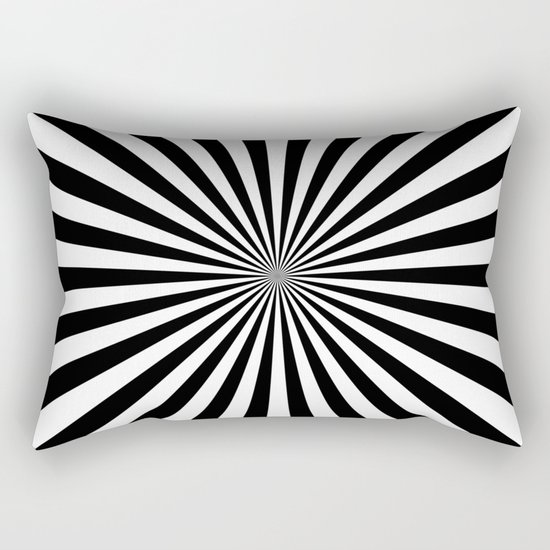 Starburst (Black/White) Rectangular Pillow