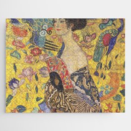 Gustav Klimt Dame mit Fächer Jigsaw Puzzle