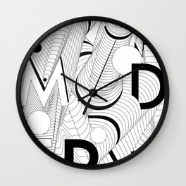 History of Art in Black and White. Postmodern Wall Clock