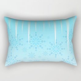 Blue Winter Wonderland Rectangular Pillow