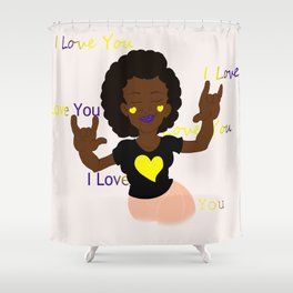 ASL I Love You Shower Curtain
