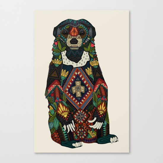sun bear almond Canvas Print