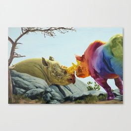 Beloved, Rhinos of Love Canvas Print
