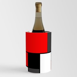Red Black and Grey squares Wine Chiller