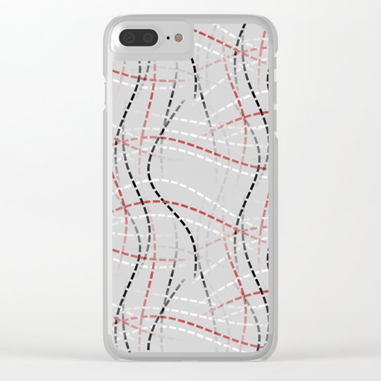 Stitches Abstract Clear iPhone Case