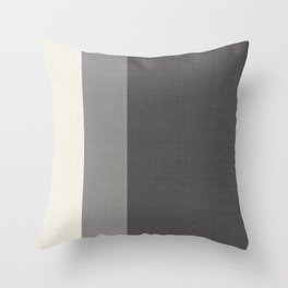 Tri-Color Split Vertically Grey Geometry Throw Pillow