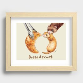 Bread & Ferret -Croissant & Ferret baby- Recessed Framed Print