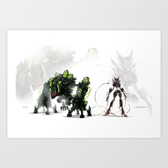 Gotham Gears: Bane & Catwoman Art Print