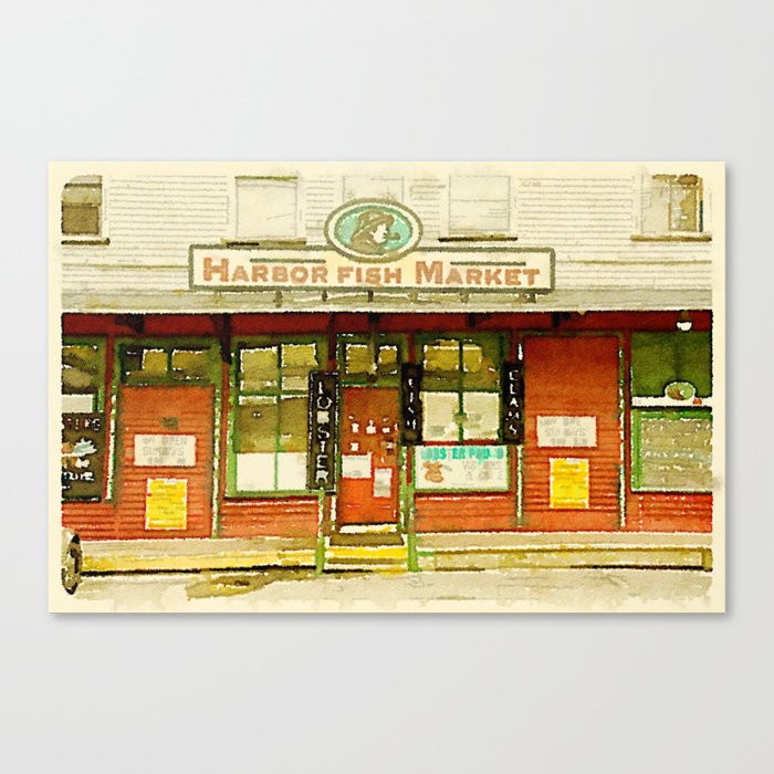 Harbor Fish Market Canvas Print