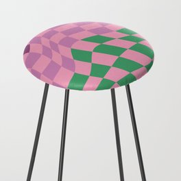 Colorful Checkerboard Pattern 4 Counter Stool