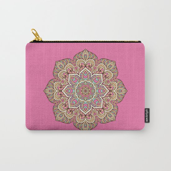 Pink Mandala Carry-All Pouch