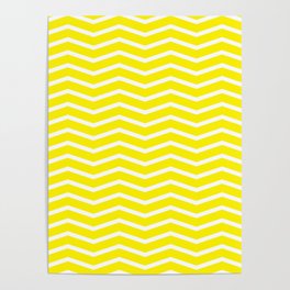 Yellow Chevron Pattern 3 Poster