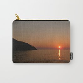 Sunset I Carry-All Pouch | Sun, Limnos, Island, Water, Sea, Nature, Sky, Photo, Orange, Castle 