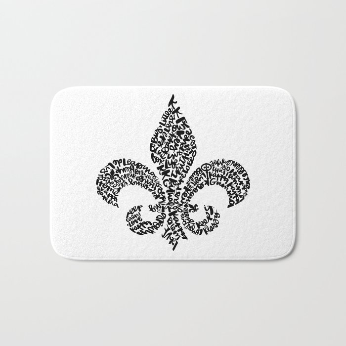 Fleur De Lis Bath Mat By Brittsiva Society6 Fleur De Lis Bath Mat