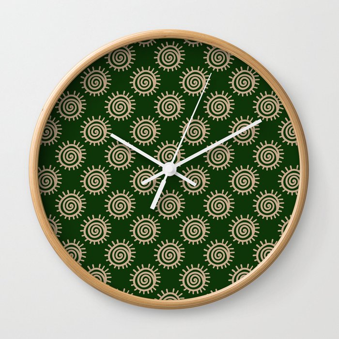 Shamanic healing symbol pattern 1 Wall Clock