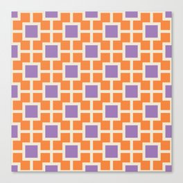 Classic Hollywood Regency Pattern 782 Lavender and Orange Canvas Print