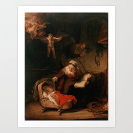 Holy Family with Angels Art Print