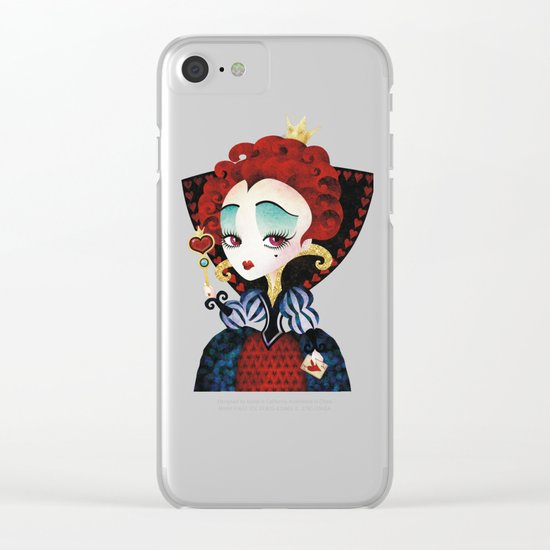 Queen of Hearts Clear iPhone Case
