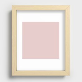 POTPOURRI pink solid color. Soft pastel plain pattern  Recessed Framed Print