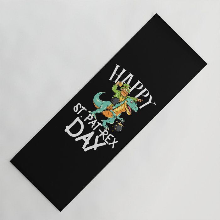 St. Pat-rex Day Funny Irish Dinosaur Yoga Mat