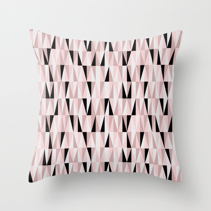 Pattern N.19 in Pink Throw Pillow