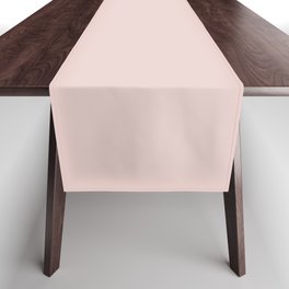 Ultra Light Pastel Pink Solid Color Pairs PPG Cool Melon PPG1057-2 - All One Single Shade Hue Colour Table Runner