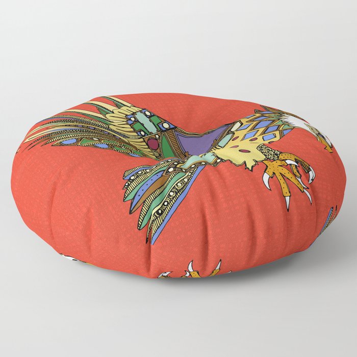 jewel eagle fire Floor Pillow