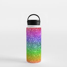 Rainbow Glitter Water Bottle