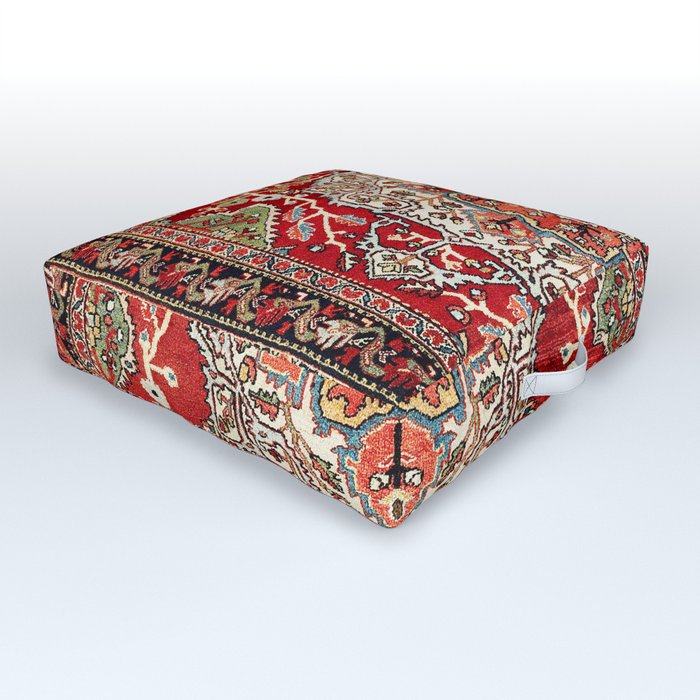 Farahan Arak West Persian Rug Print Outdoor Floor Cushion